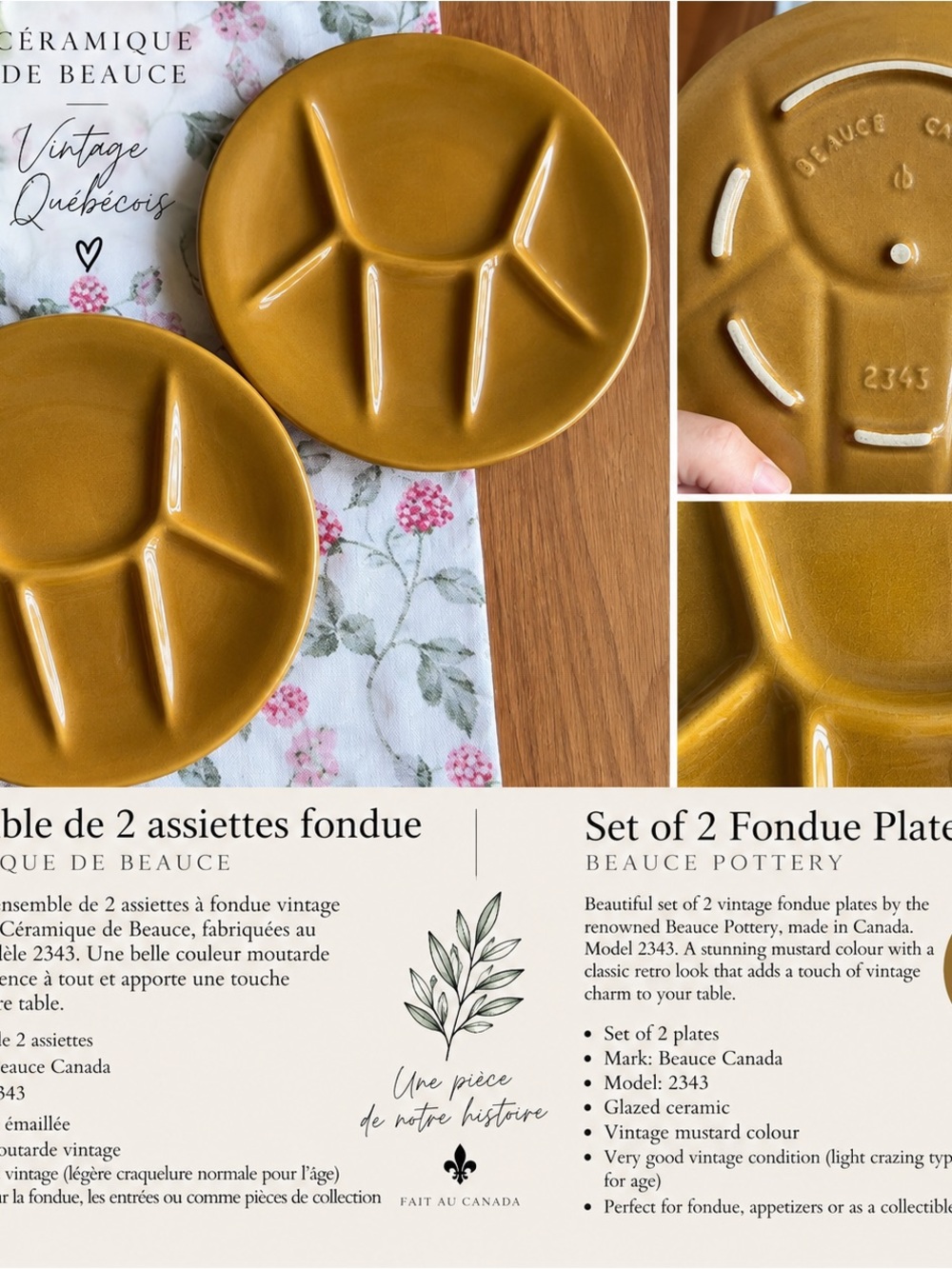 Vintage canadian pottery plates